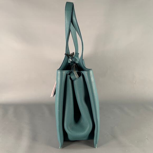 CELINE Blue Pebble Grain Leather Medium Trifold Tote Handbag - Picture 5 of 13